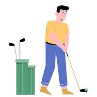 People playing golf vector