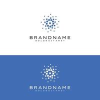circle round flow Logo shape modern icon for construction technology vector