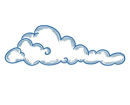 Hand drawn cloud. Doodle style.
