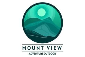 mount view silhouette design vector