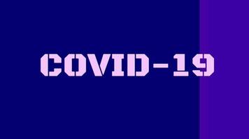 animation de pépin de texte sur le coronavirus covid-19, alerte, risque d'épidémie, pandémie. message d'avertissement à l'écran. coronavirus (COVID-19. video