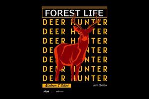 forest life street wear design vector