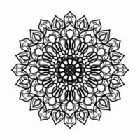Mandala pattern black and white good mood vector