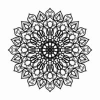 Mandala pattern black and white good mood vector