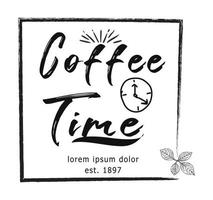 Coffee vector logo design template. Vector coffee shop labels.