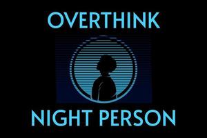 night person silhouette retro design vector