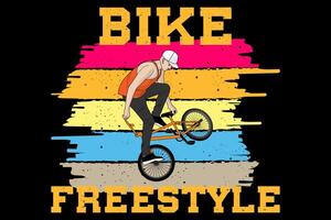 Bike freestyle design vintage retro vector