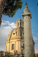 Column of Trajan's forum and church photo