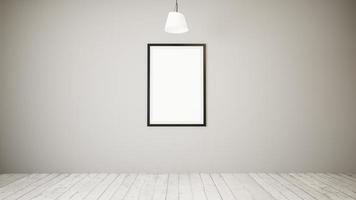 white frame on a minimal gallery photo