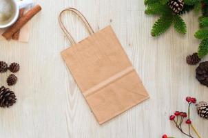 craft paper bag mockup photo