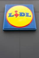 Hannover, Alemania, 25 de octubre de 2018 - Detalle de la tienda lidl en Hannover, Alemania. lidl es una cadena de supermercados de descuento global alemana fundada en 1930. foto