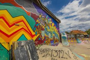 COPENHAGEN, DENMARK, JUNE 14, 2018 - Detail from Freetown Christiania in Copenhagen, Denmark. Christiania is a self-proclaimed autonomous anarchist district founded at 1971. photo