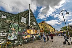 COPENHAGEN, DENMARK, JUNE 14, 2018 - Detail from Freetown Christiania in Copenhagen, Denmark. Christiania is a self-proclaimed autonomous anarchist district founded at 1971. photo