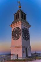 Old clock tower at Petrovaradin fortress in Novi Sad, Serbia photo