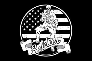 Soldier design silhouette vector