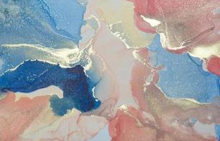 Fondo abstracto azul y plateado, papel tapiz. mezcla de pinturas acrílicas. arte Moderno. colores de tinta de alcohol translúcidos. alcohol abstracto arte contemporáneo fluido.