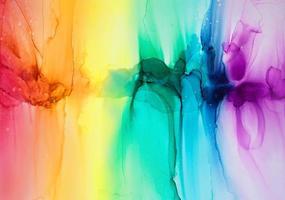 Abstract rainbow colorful background, wallpaper. Mixing acrylic paints. Modern art. Alcohol ink colors translucent. Alcohol Abstract contemporary art fluid. photo