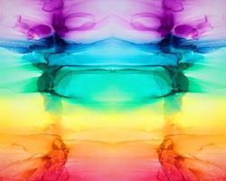 Abstract rainbow colorful background, wallpaper. Mixing acrylic paints. Modern art. Alcohol ink colors translucent. Alcohol Abstract contemporary art fluid. photo