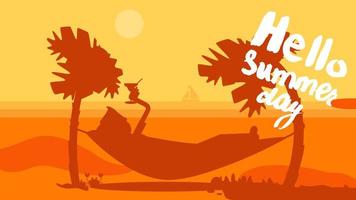 Hello Summer Concept vector