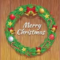 Christmas Background with Fir Garland vector