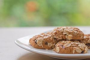 Soft oatmeal cookies. photo