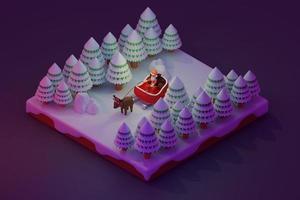 isometric design illustration with christmas and new year concept photo