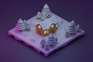 isometric design illustration with christmas and new year concept