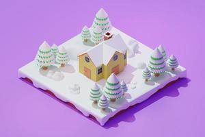 isometric design illustration with christmas and new year concept