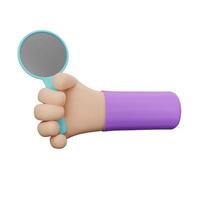 hand holding a magnifying glass photo