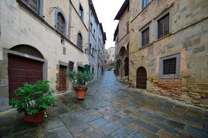 Detalle de Anghiari, un pueblo medieval en Toscana - Italia foto