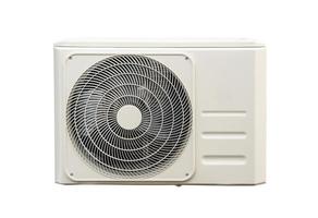 Condensing unit of air conditioning systems isolated on white with clipping path. photo