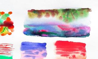 Abstract watercolor brush strokes with space for your own text. photo