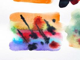 Abstract watercolor brush strokes with space for your own text. photo
