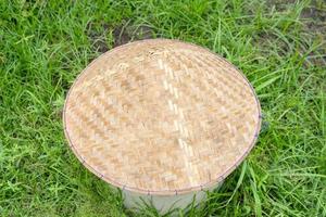 Vietnamese conical Non La hat. photo