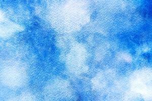 Blue watercolor background. Handmade background of paint brush art texture. photo