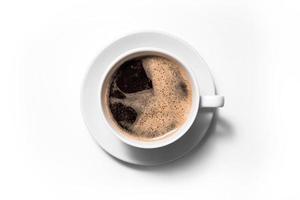 Black coffee isolated on a white background. photo