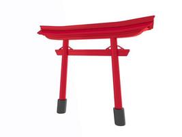 torii geometric podium Japanese tradition podium.3D rendering photo