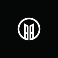 BB monogram logo isolated with a rotating circle vector