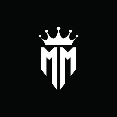 Mm monogram logo with sharped shape design Vector Image