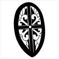 Warriors decorative shield. Vector illustration