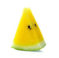 yellow watermelon on white background photo