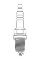 automotive spark plug vector illustration isolated on background