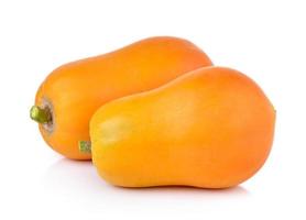 papaya on white background photo