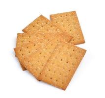 Cracker on white background photo