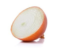 fresh onion on over white background photo