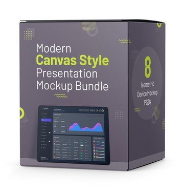 Modern Canvas Style Presentation Mockup Bundle