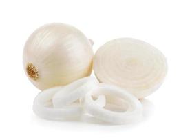 white onion on white background photo