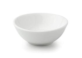 white bowl isolated on white background photo