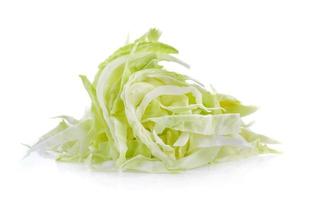 slice Cabbage on whie background photo