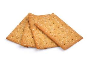 Cracker on white background photo